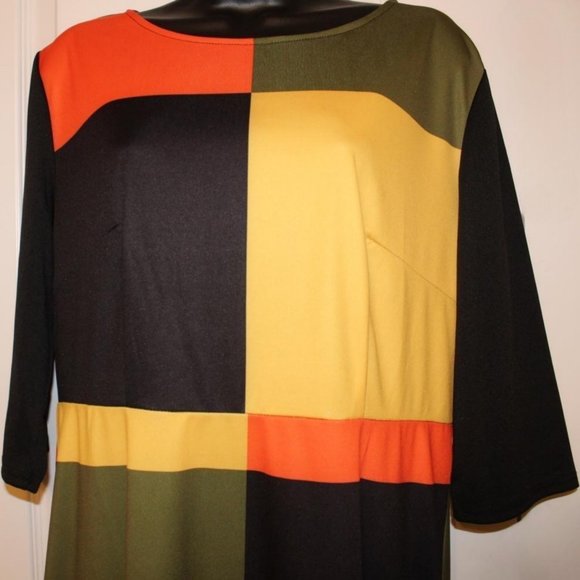 Casual block color full length dress - Picture 3 of 4